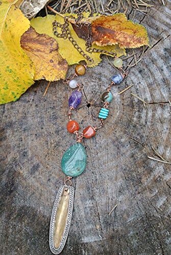 Natural Stone Y Pendant Necklace