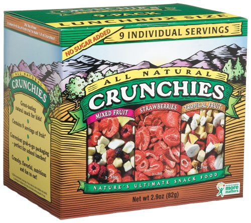 Crunchies Freeze-Dried Fruit Snacks, Lunchbox Size, 9-Count Box