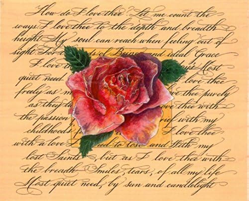 How Do I Love Thee Wood Mounted Rubber Stamp