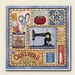 AbsorbaStone Coaster set~ Quilters Friends ~4 Tile Drink Coasters ~ code 440