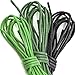 DailyShoes 3 PAIRS PACK Waxed Round Thin Shoelaces for Hiking Dress Oxford Flat Shoes