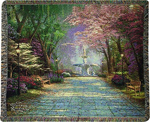 Thomas Kinkade Savannah Romance Tapestry Throw Blanket 50 in. X 60 in.