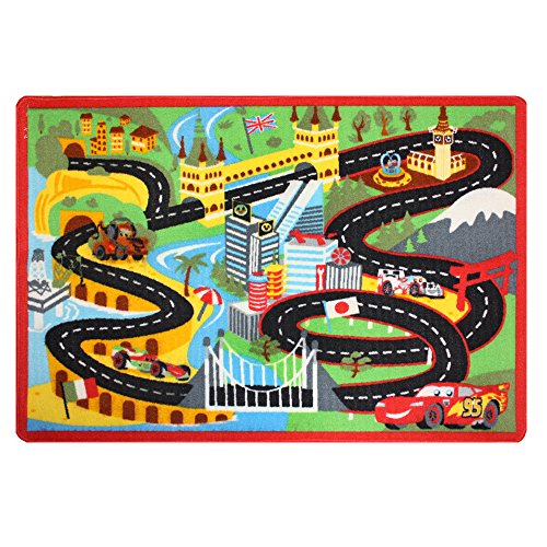 Disney pixar cars racing interactive game rug