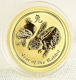 2011 1/4 OZ LUNAR RABBIT GOLD COIN UNCIRCULATED