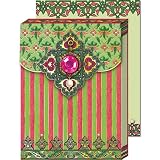 Bejeweled Stripes Pearl Magnetic Closure Mini Notepad, Three