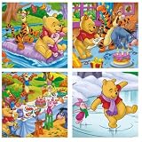 Clementoni - Puzzle pour enfant - Winnie l Ourson - 4 puzzles - 6 pièces