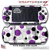 Lots of Dots Purple on White WraptorSkinz Skin and Screen Protector Kit fit ....