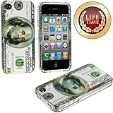 myLife (TM) Green Cash Money Series (2 Piece Snap On) Hardshell Plates Case for the iPhone 4/4S (4G) 4th Generation Touch Phone (Clip Fitted Front and Back Solid Cover Case + Rubberized Tough Armor Skin + Lifetime Warranty + Sealed Inside myLife Authorized Packaging) 