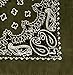 Military Army Trainmen Paisley Bandanas (Olive Drab - 22