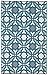 Fab Habitat Outdoor Rug - Waterproof, Fade Resistant, Reversible - Premium Recycled Plastic - Spanish Tile - Patio, Deck, Porch, Balcony, Laundry Room - Seville - Multicolor Blue - 4 x 6 ft