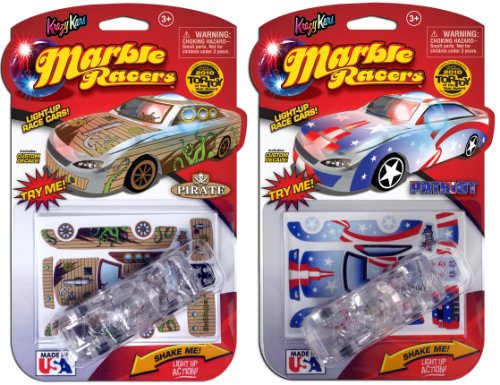 Marble Racer Krazy Kars Light Up Marble Racers - Patriot and Pirate