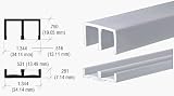 CRL Plastic Track and Upper Guide for 1/2 Sliding Panels - 6 ft long