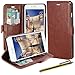 iPhone 6 Plus Case, LK [Stand Feature] iPhone 6 Plus Wallet Case, PU Leather Case Flip Cover + Screen Protector & Stylus for iPhone 6 Plus (Brown)