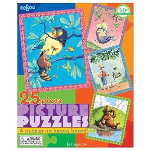 eeBoo 25 Piece Picture Puzzle Forest Companionship