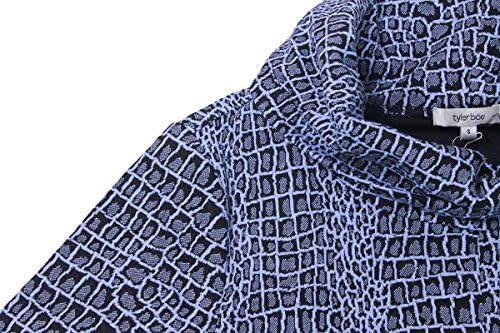 Tyler Boe Womens Crocodile Blue Kim Cowl Tunic Dress Apparel