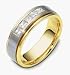 14 Karat Two-Tone Gold Channel Set Diamond Wedding Band Ring