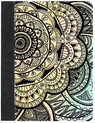 Custom Design Case Vintage Full Mandala Floral Flower Pattern Silicone Rubber Smart Cases for iPad Air 2