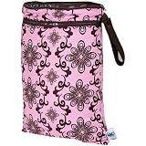Planet Wise Wet/Dry Diaper Bag - Pink Swirl