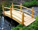 10' Treated Pine Keira Double Rail Garden Bridge