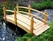 8\' Treated Pine Keira Double Rail Garden Bridge with Stain