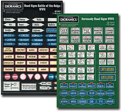 Custom Dioramics USA Normandy/Battle of The Bulge Road Signs
