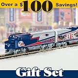 New England Patriots Express Train Gift Set by The Bradford Exchange