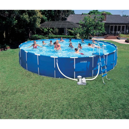 Intex 24-Foot-by-52-Inch Round Metal Frame Pool Set