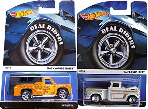 2015 Hot Wheels Heritage Real Riders 1956 Flashsider &amp; Backwoods Bomb 2-Truck Set