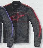 ALPINESTARS ATL LEATHER JACKET BLACK/RED MD 31028813M
