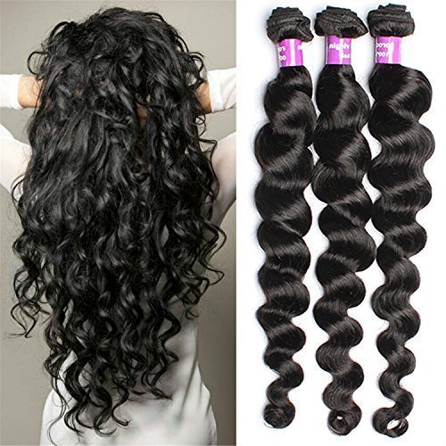 6a brazilian virgin hair 3 bundle 50g/pcs loose wave hu…