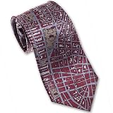 CIVITAS Map of New York City - Men's Silk Necktie available in Red / Gray, Blue / Taupe, or Olive / Gold.