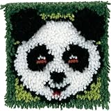 Spinrite Wonderart Latch Hook Kit, 8 by 8-Inch, Panda