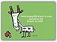 Geburtstagskarten 16er Set  Super lieber Geburtstagsgruß mit Ziege voller Liebe