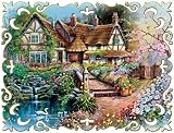 Jumbo Puzzle - Deco - Floral Cottage (1000 pieces)