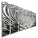Silver Metal Wall Art Large Home Living Room 3D Decor Abstract Designs Modern Sculptures Unique Textured Panels Contemporary Accent Minimalist Luxury Hanging Artwork Decoration Statements2000 by Jon Allen -68x24 inch