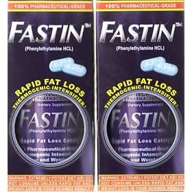 FASTIN PHENYLETHYLAMINE HCL 345MG TABLETS BY HI TECH PHARMACEUTICALS DIET ENERGY WEIGHT LOSS APPETITE SUPPRESSION PILLS (Pack of 2 Bottles)