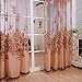 Binmer(TM)Window Curtains Door Curtain Mordern Room Floral Tulle Window Screening Curtain Drape Scarfs for Bathroom Balcony Living Room Decor (Coffee)