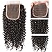 Nadula 8A Unprocessed Brazilian Curly Virgin Human Hair with Free Part Lace Closure Pack of 4 Remy Human Hair Natural Color (12 14 16+10closure)