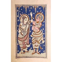 Folk Art Kalamkari Paintings Pen Drawings on Cloth