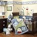 Lambs & Ivy Vintage Snoopy 6pc Crib Set - Blue/Green