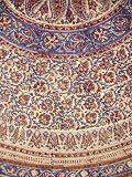 Kalamkari Block Print Tablecloth-72 Inch Round-Beauty