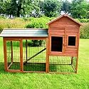 Wooden Mansion - Hutch and Enclosed Run