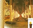 2' x 8' Amber LED Christmas Net Style Tree Trunk Wrap Lights - Brown Wire