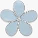 Sterling Silver & Light Blue Enamel Flower Style Brooch