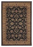 Traditional Area Rug, 828 Calandria Collection 100% Wool 6'x9' Navy Camel