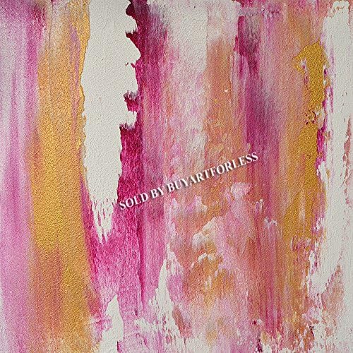 Metallic Magenta Princess Abstract 12x12 Art on Wrapped CANVAS Wall Decor