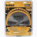 DEWALT DW3106P5 2 Blade 10-Inch 60-Tooth Crosscutting Saw Blade and 10-Inch 32-Tooth General Purpose Saw Blade Combo Pack