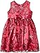 Jayne Copeland Big Girls' Flocked Flower Glitter Org