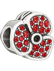 Authentic Chamilia Charm "Jeweled Poppy" 2025-0993