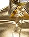 JOGAL Men's Metallic Silver Long Sleeve Button Down Shirts 70s Disco Costume X-Large Glod